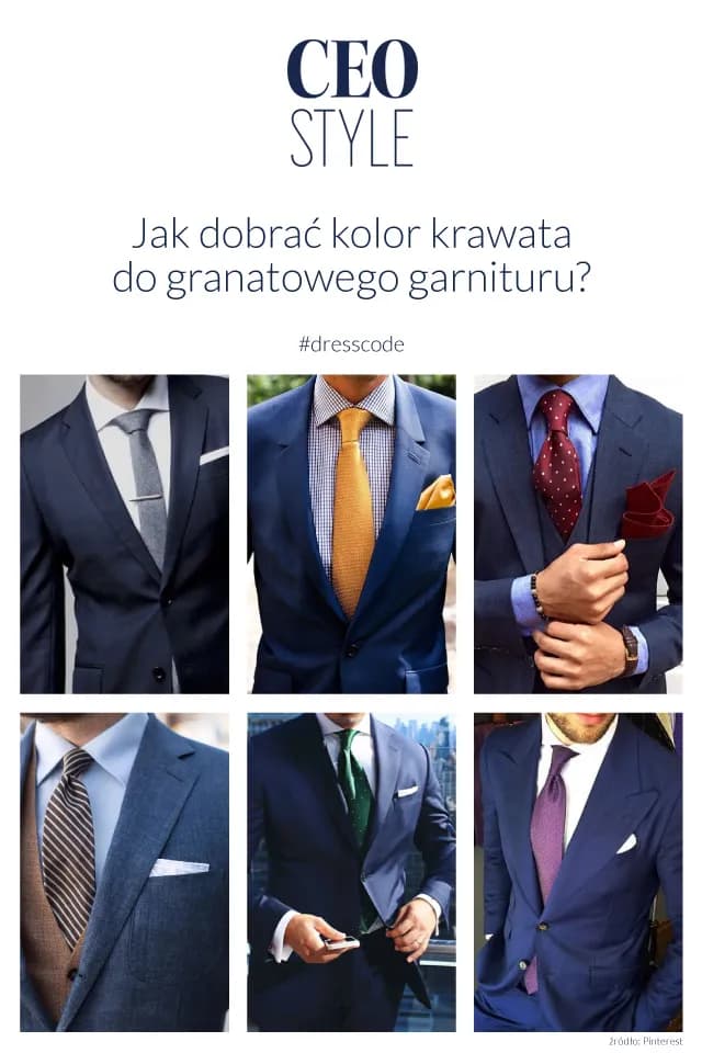 Stylowy garnitur w kolorze granatowym: Jak dobrać idealną koszulę i krawat Stylowy garnitur w kolorze granatowym: Jak dobrać idealną koszulę i krawat